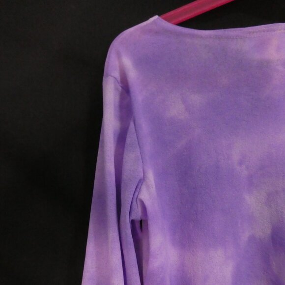 POSITIVE RESULTS | P2P 13 inches measured | Purple Tie Dye Ruffle Sleeve Top - Picture 9 of 14